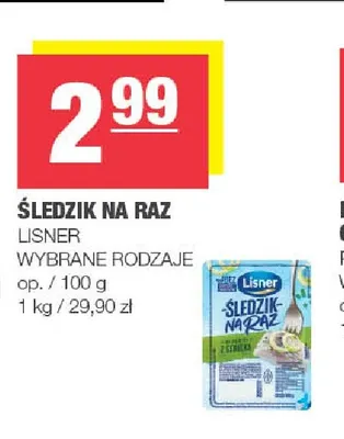 Śledzik na raz Lisner promocja w SPAR