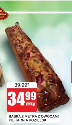 Babka z metra z owocami Piekarnia Kozielski promocja w Bingo