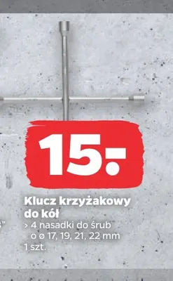 Klucz krzyżakowy do kół Techliner promocja w Netto