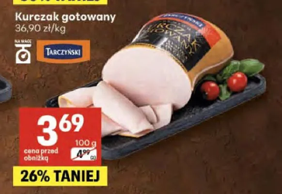 Kurczak gotowany Tarczyński promocja w Delikatesy Centrum