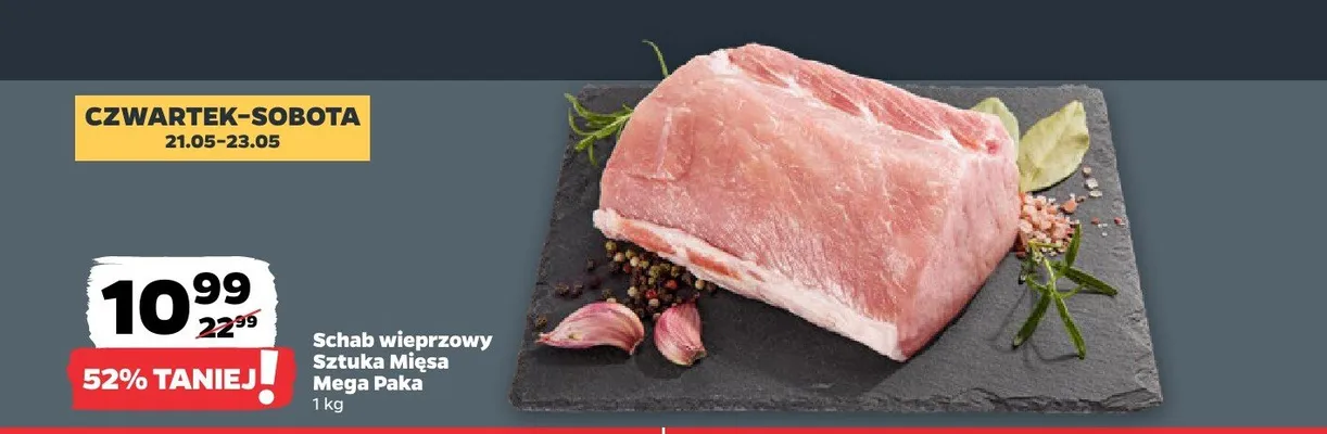 Schab wieprzowy Sztuka Mięsa Mega Paka promocja w Netto
