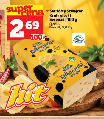 Ser żółty Szwajcar Królewiecki Serenada promocja w TOPAZ
