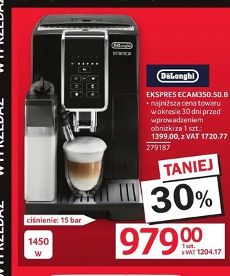 Ekspres do kawy De'Longhi ECAM350,50.B promocja w Selgros