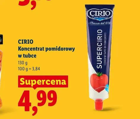 Koncentrat pomidorowy w tubce Cirio promocja w Lidl