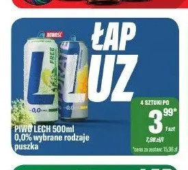 Piwo bezalkoholowe Lech Free promocja w Tomi Markt