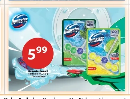 Kostka do WC Power5 Domestos promocja w Drogerie Laboo