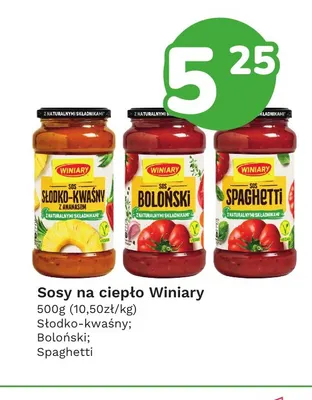 Sos na ciepło Spaghetti Winiary promocja w Limonka