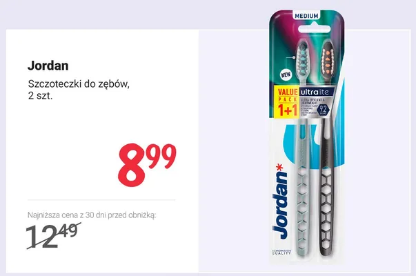 Szczoteczki do zębów Jordan promocja w Rossmann