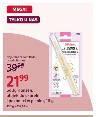 Olejek do skórek i paznokci w pisaku Sally Hansen promocja w Rossmann