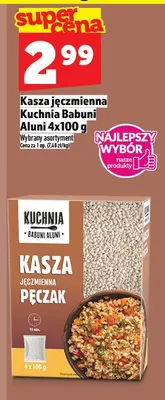 Kasza jęczmienna Kuchnia Babuni Aluni promocja w TOPAZ