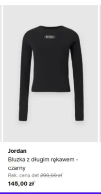 Bluzka z długim rękawem Jordan czarny promocja w Lounge by Zalando