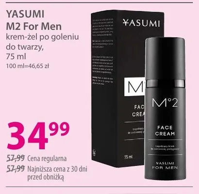Krem-żel po goleniu do twarzy YASUMI M2 For Men promocja w Hebe