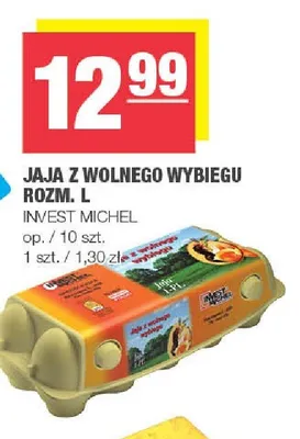 Jaja z wolnego wybiegu Invest Michel promocja w SPAR