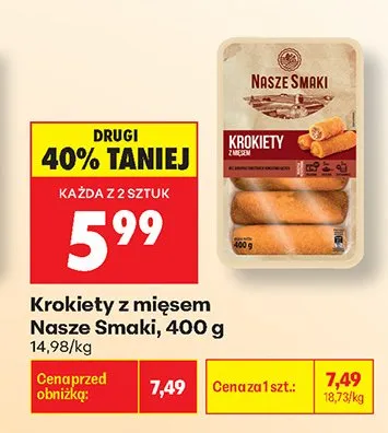 Krokiety z mięsem Nasze Smaki promocja w Biedronka