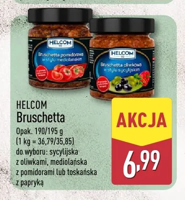 Pasta Bruschetta sycylijska z oliwkami Helcom promocja w Aldi