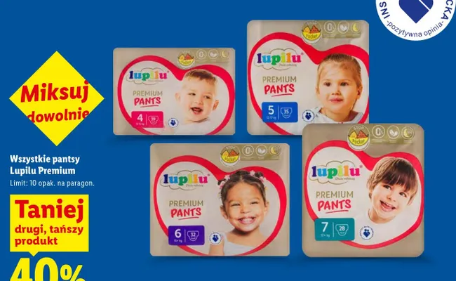 Pantsy Lupilu Premium promocja w Lidl