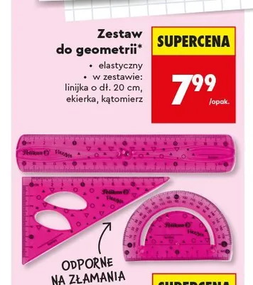Zestaw do geometrii elastyczny Pelikan promocja w Biedronka
