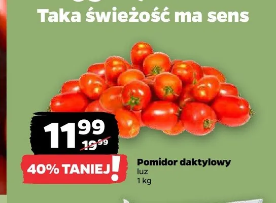 Pomidor daktylowy luz promocja w Netto