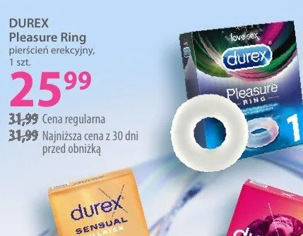 Pierścień erekcyjny DUREX Pleasure Ring promocja w Hebe