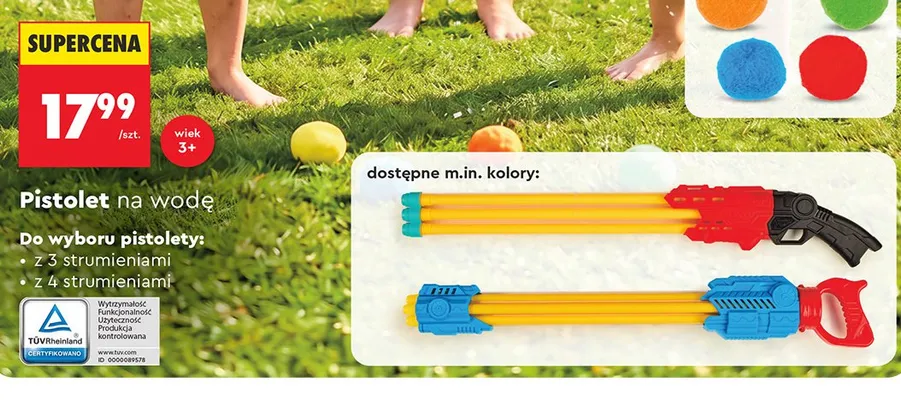 Pistolet na wodę Elefun z 4 strumieniami promocja w Biedronka