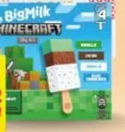 Lody Big Milk Minecraft 4-pak promocja w Biedronka