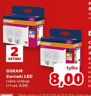 Żarówki LED Osram 2-pak promocja w Kaufland