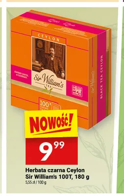 Herbata czarna Ceylon Sir William's 100T promocja w Twój Market