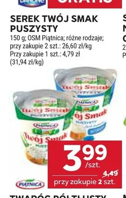 Serek Twój Smak Puszysty OSM Piątnica promocja w Stokrotka