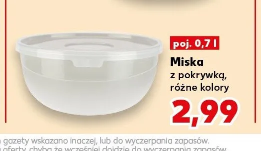 Miska z pokrywką 0,7 l promocja w Kaufland