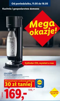 Saturator do wody gazowanej Gaia SodaStream promocja w Lidl