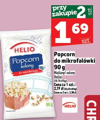 Popcorn do mikrofalówki 90g promocja w TOPAZ