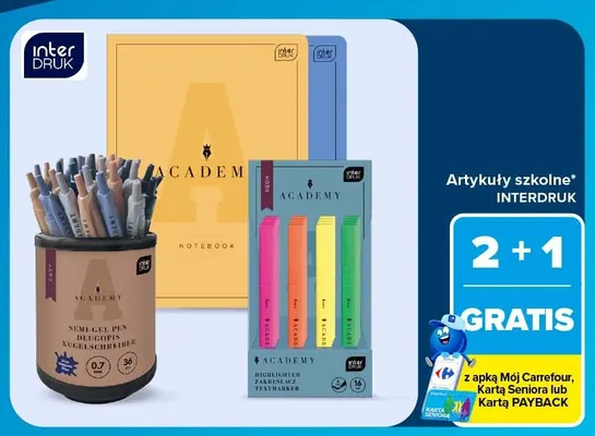 Artykuły szkolne Interdruk promocja w Carrefour