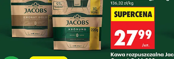Kawa rozpuszczalna Jacobs Cronat Gold promocja w Biedronka