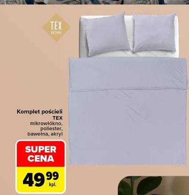 Komplet pościeli Tex promocja w Carrefour