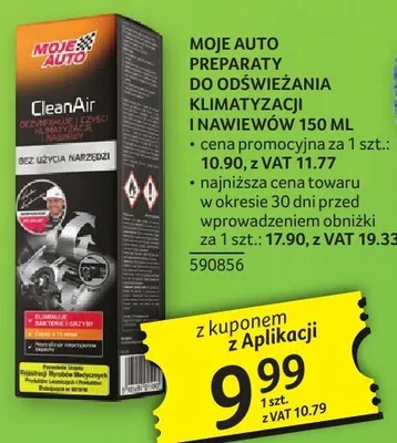 Preparaty Moje Auto czyszczenia klimatyzacji i nawiewów 150 ml promocja w Selgros