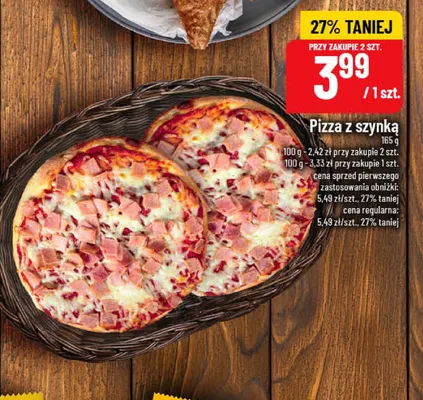 Pizza z szynką promocja w POLOmarket