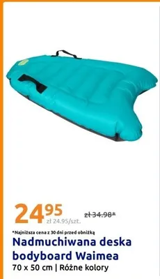 Nadmuchiwana deska bodyboard Waimea 70x50 cm promocja w Action