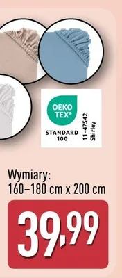 Prześcieradło z bawełną  160-180 cm x 200 cm promocja w Aldi