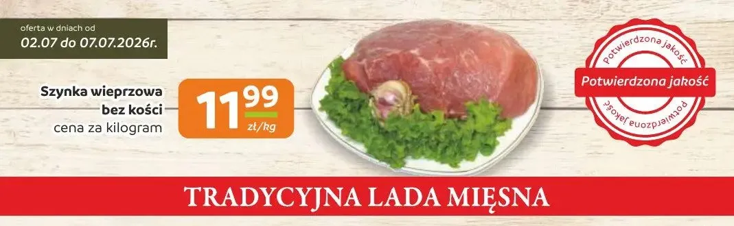 Szynka wieprzowa bez kości promocja w Gama