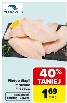 Filety z tilapii mrożone promocja w Carrefour