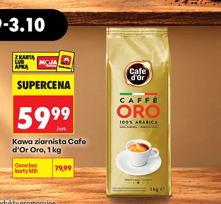 Kawa ziarnista Cafe d'Or Oro promocja w Biedronka
