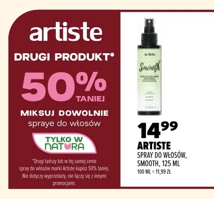 Spray do włosów Smooth Artiste promocja w Drogerie Natura