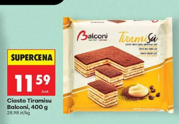Ciasto Tiramisu Balconi promocja w Biedronka
