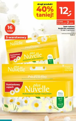 Papier toaletowy Nuvelle Plus rumiankowy 3-warstwowy promocja w Dealz