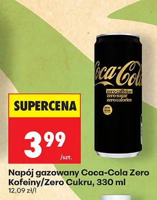 Napój gazowany Zero Kofeiny promocja w Biedronka
