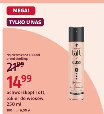 Lakier do włosów Taft promocja w Rossmann