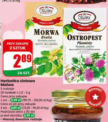 Herbatka ziołowa Morwa Biała promocja w Dino