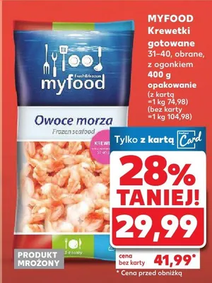 Krewetki gotowane, z ogonem promocja w Kaufland