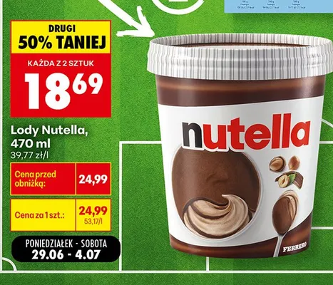 Lody Nutella promocja w Biedronka