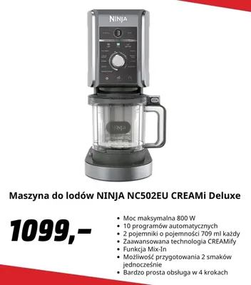 Maszyna do lodów NINJA CREAMi Deluxe promocja w Media Markt